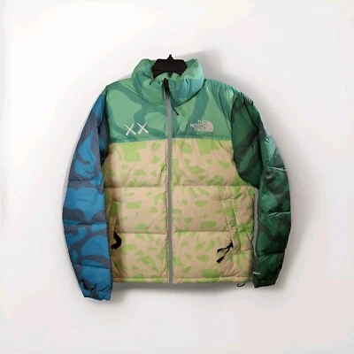 North Face x KAWS Retro 1996 Nuptse Down Jacket Safety Green Men’s L New  - Image 1 of 4