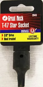 Gran Cuello Caja de 10 T-47 3/8" Enchufes Estrella 2043 - Imagen 1 de 3