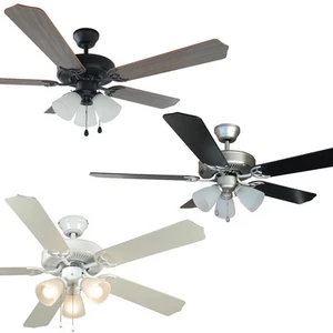 52 Inch Ceiling Fan with Light Kit - Satin Nickel, Oil Rubbed Bronze or White - Picture 1 of 6