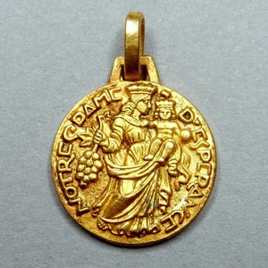 Our Lady of Hope. Saint Virgin Mary. Medal by Py. Antique Religious Pendant. - Picture 1 of 4
