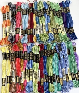 Lot of 60 DMC #25 Embroidery Floss Variegated colors Needlepoint/Cross-stitch - Picture 1 of 11