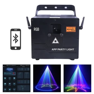 Pro Phone Remote App 30Kpps RGBW Laser iLDA DMX Animation Stage Projector Lights - Picture 1 of 22