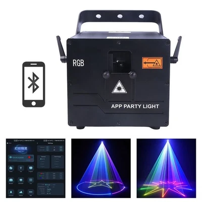 Pro Phone Remote App 30Kpps RGBW Laser iLDA DMX Animation Stage Projector Lights - Image 1 of 4