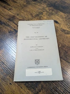 The Foundations Of Differential Geometry No 29 Mathematical Book 1953 A30 - Picture 1 of 8