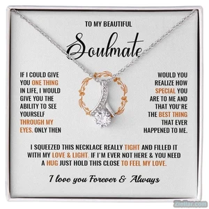 Collar To My Soulmate, Joyería Romántica Regalo de Cumpleaños para Esposa Novia Amor - Imagen 1 de 7