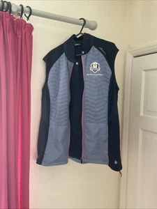 Abacus Jacket Golf Large Ryder Cup 2018 Vintage Blue Sleeveless See Description - Picture 1 of 3
