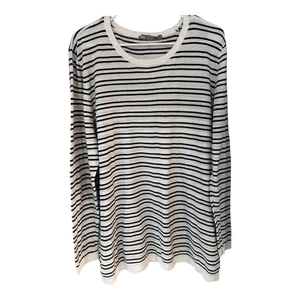 ASOS Stripe Sweater With Elbow Patches White/navy US22 EU54 - Picture 1 of 10