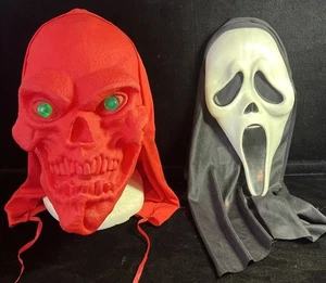 Vintage Ghost Gesichtsmaske Glow Scream Ostern Unlimited Fun World & Topstone Maske - Bild 1 von 14