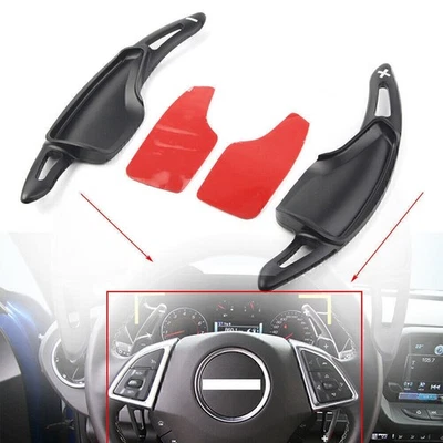 For Chevrolet Camaro 2016-18 Black Steering Wheel Shift Paddle Shifter Extension - Image 1 of 4