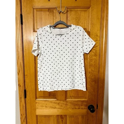 Camiseta blanca ciervo XXL a lunares para mujer 2X camiseta informal de algodón Foto 1 de 4