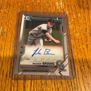 R77,682 - 2021 Bowman Chrome Draft Rookie Autograph McCade Brown Rockies  - Picture 1 of 4