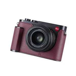 SIUTATDSH Camera Half Case for Leica Q3 Q 3 Vintage Metal Genuine Leather Camera - Picture 1 of 6