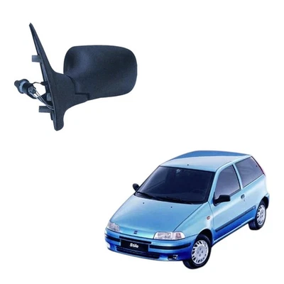 Retrovisore Sinistro SX per FIAT Punto 1993-1999 (Vers. 5 Porte) Meccanico NERO - Immagine 1 di 4