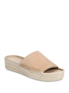 VINCE. Womens Beige 1" Platform Jesse Open Wedge Slip On Espadrille Shoes 7 M - Picture 1 of 11