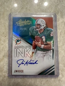 2014 Panini Absolute Football /25 Auto Miami Dolphins NFL Football Jim Kiick NFL - Picture 1 of 4