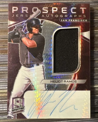 2021 Panini Spectra Prospect Jersey Auto Heliot Ramos #SPJA-HR #25/25 Giants - Image 1 of 4