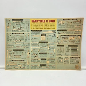 RARE 1962 Chevrolet Super Service "Hand Tools for the Home" Vintage GM Poster - Bild 1 von 4