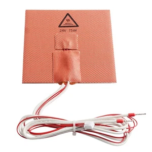 3D Printer Accessory Silicone Heater Pad 24V 60W Heating Mat 100x100mm TDW - Afbeelding 1 van 7