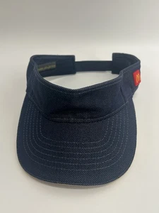McDonalds Restaurant Employee Work Adult Deniem Blue Sun Visor Hat Adjustable - Picture 1 of 7