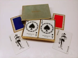 Tiffany & Co. Doppeldeck Spielkarten Rot & Blau Decks mit Samtbox - Bild 1 von 5