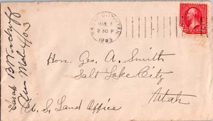 Annullamento macchina Doremus 1903 - Provo City, Utah #279B - Foto 1 di 2