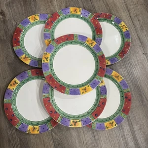 Vintage Sango Sweet Shoppe Dinner Plates by Sue Zipkin - Set of 7 - Picture 1 of 5