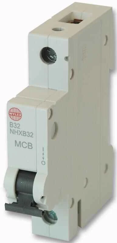 WYLEX - 32A Single Pole Type B MCB, 6kA - Image 1 of 1