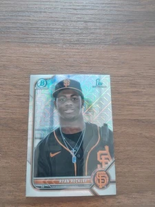 2022 Bowman Chrome Ryan Reckley 1st Chrome Prospect Mojo #BCP-163 - Giants - Bild 1 von 2