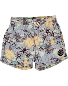 MAUI AND SONS Mens Swimming Shorts Medium Blue Polyamide Hawaiian CF01 - Picture 1 of 3