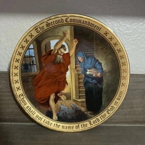 THE SECOND COMMANDMENT Plate The Ten Commandments Collection Mary Mayo Danbury - Picture 1 of 2