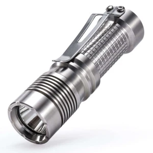 KF01 STAINLESS STEEL RECHARGEABLE FLASHLIGHT - Picture 1 of 8