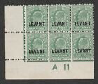 British Levant 1905-12 d Dull yellow-green Control A11 SG L11 Mint.