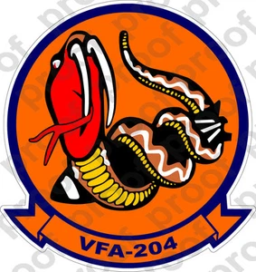 PEGATINA USN VFA 204 River Rattlers - Imagen 1 de 1