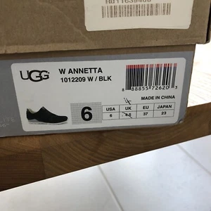 Women’s Ugg W Annetta Black Trainer Shoe Size 4 Uk - Picture 1 of 14