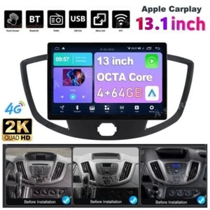 13.1'' Android 14 CarPlay 4+64G For Ford Transit 2015-2019 Stereo Radio GPS DSP - Picture 1 of 21