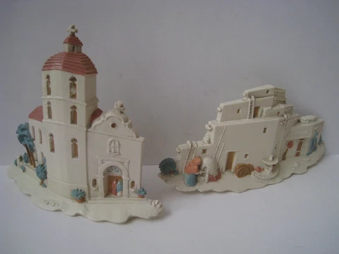 MCMXCIII {1993} BURWOOD PRODUCTS  WALL DECOR SOUTHWESTERN PUEBLO & CHURCH Cover