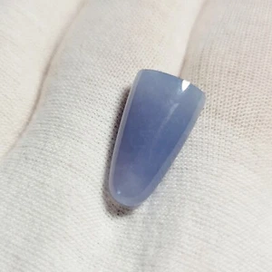 Handgeschliffen SELTENER Mohave BLAUER CHALCEDON Zahn Anhänger Edelstein Cabochon; 10,120 (ct) - Bild 1 von 11