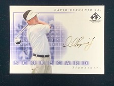 2002 SP Game Used Edition Scorecard Signatures David Berganio Jr SS-DB Golf Auto
