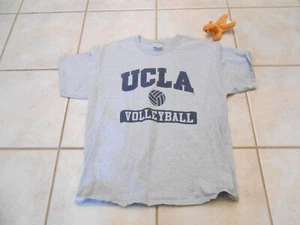 RARE OLDER UCLA BRUINS VOLLEYBALL GRAY TEE SHIRT PORT & CO SIZE LARGE & BEAR - Picture 1 of 7