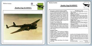 Handley Page Hampden - Medium Bomber - Warplanes Collectors Club Card - Picture 1 of 1