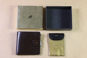 Vintage Neu in Box ROLFS Braun Leder Bi-Fold Billfold Geldbörse in Original Box - Bild 1 von 5