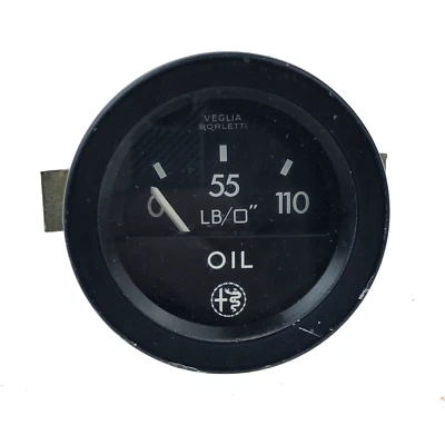 Alfa Romeo Oil Pressure Gauge Italy Italia Vintage Veglia Borletti Foto 1 de 4