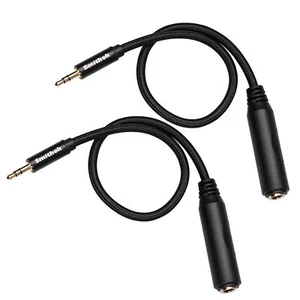2 Pack 3.5mm to 1/4 inch Female Headphone Adapter, Quarter 1/4 inch 6.35mm - Picture 1 of 7
