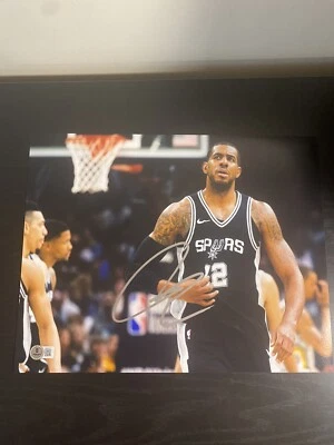 Foto firmada por LaMarcus Aldridge San Antonio Spurs 11x14 certificado de autenticidad Beckett rara Foto 1 de 4