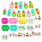 Latex Flamingo Party Supplies  Happy Birthday Banners Cupcake Toppers  Boys