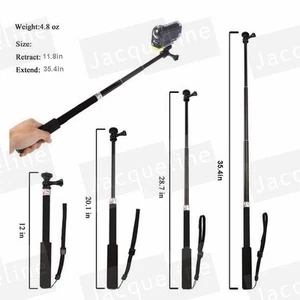 Extendable Monopod Pole Handheld Mount Selfie Stick for Sony Action Cam AS200V - Picture 1 of 9
