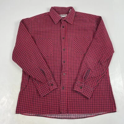 VINTAGE McGregor Shirt Mens Large Red Bagpiper Flannel Hiking Work Wear Plaid - Image 1 of 4