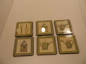 Mary Hughes Garden Tools Coasters - Lot of 6 - VGC - Picture 1 of 1