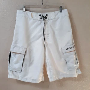 O'Neill Cargoshorts Herren 33x11 weiß Logo Polyester Nylon Skater Surfen 5252 - Bild 1 von 7