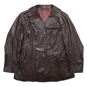 MOKIBA Womens Jacket Brown Faux Leather L - Picture 1 of 6